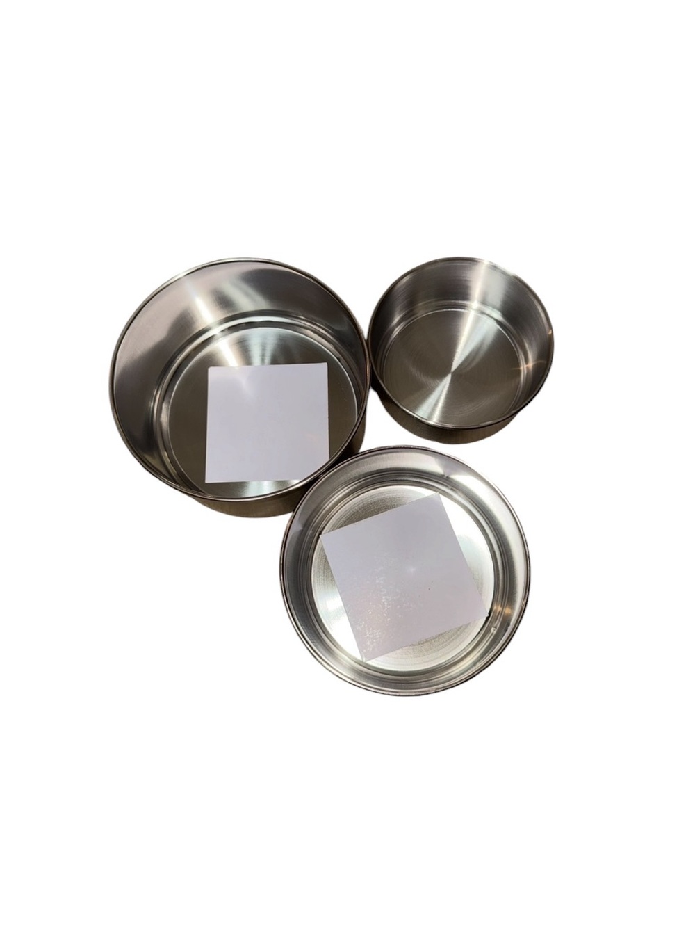 White Stainless Steel Nesting Food Containers - Picture 4 of 5